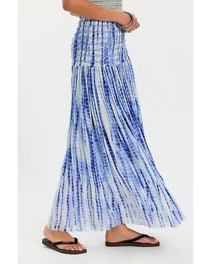 Free People Fp One Ravenna Printed Convertible Maxi Skirt - Blue