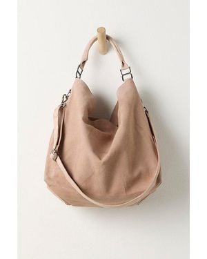 Free People Suzie Suede Slouch Tote - Natural