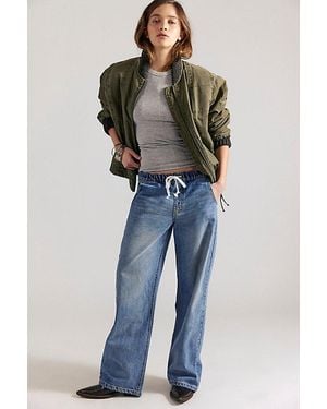 One Teaspoon Roadhouse Wide-Leg Drawstring Jeans - Blue