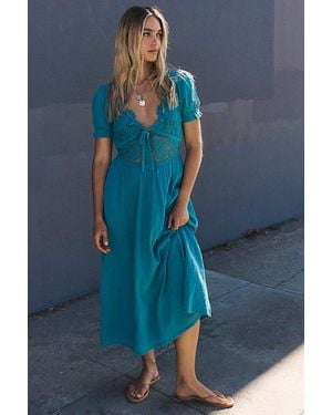 Free People All You Need Is Lace Midi - Blue