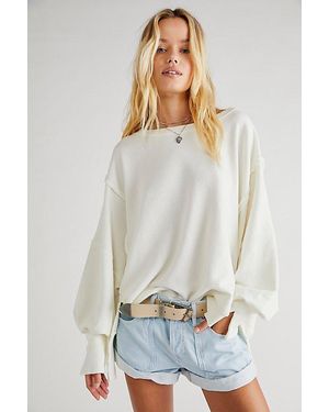 Free People Camden Sweatshirt At Free People In White, Size: Medium
