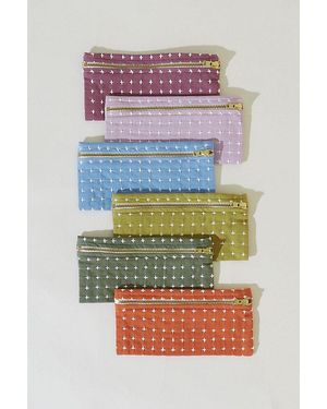 Anchal Cross-Stitch Pencil Case - Orange