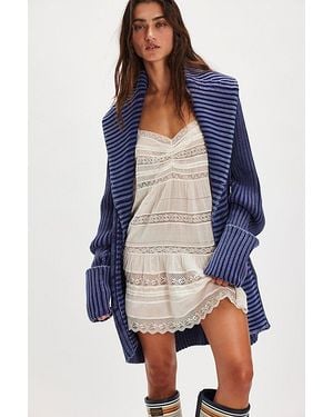 Free People Ryanne Long Haul Cardigan - Blue