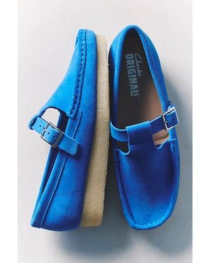 Clarks Wallabee T-Bar Mary Janes - Blue