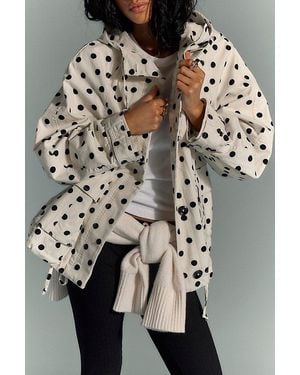 Free People Jojo Printed Hoodie Jacket - Grey
