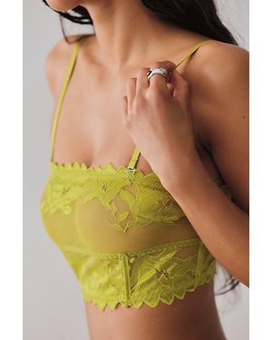 Intimately By Free People Show Me Lace Longline Bralette By - Yellow