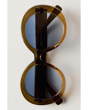 Free People Sunspell Round Sunglasses - Black
