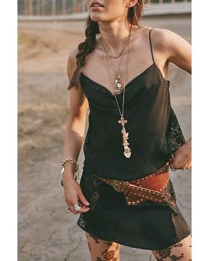 Free People Summer Lover Slip Set By - Black