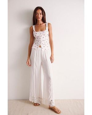 Intimately By Free People End Game Pointelle Printed Tank Top By - Pink