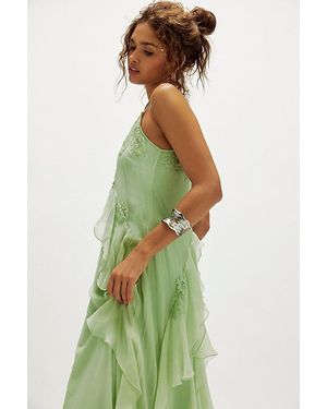Nigel Preston Floating Angel Chiffon Maxi Dress - Green
