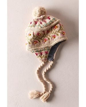 French Knot Leelu Earflap Hat - Natural