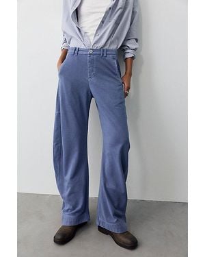 Free People Spotlight Knit Barrel Trousers - Blue