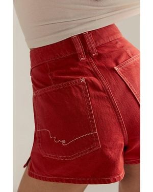 Free People Bettie Sailor Shorts - Red