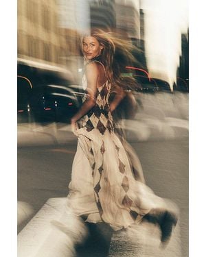 Free People Amara Argyle Patched Maxi Dress - Multicolor