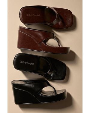 Jeffrey Campbell Gabriela Thong Wedges By - Brown