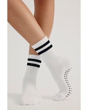 Fp Movement Super Stripe Pilates Grip Socks - White
