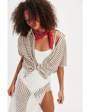 Free People Christopher Linen Shirt - Multicolor