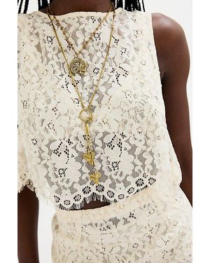 Alkemie Shark Tooth Lariat Necklace - Grey