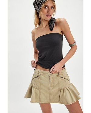 Free People Ada Washed Mini Skirt - Multicolour