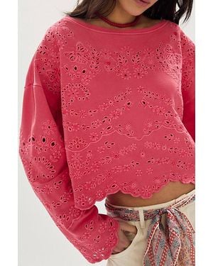 Free People Iris Embroidered Sweatshirt