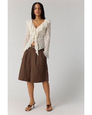 KkCo Rivet Trouser Shorts - Brown