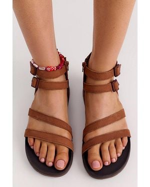 Chaco Lowdown Strappy High Sandals - Brown