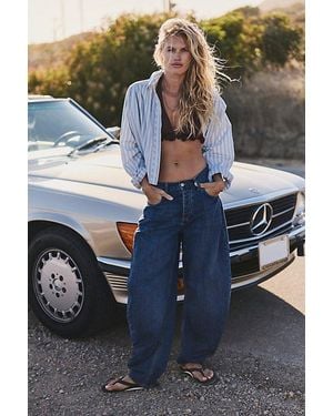 Free People Bronx Horseshoe Jeans - Blue