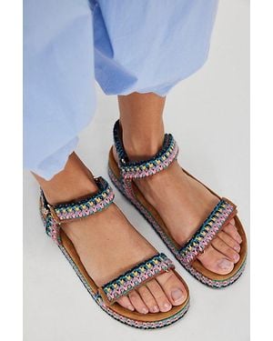 FP Vegan Collection Isla Crochet Sandals By - Blue