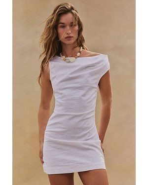 free-est So Far Summer Stretch Linen Mini Dress By - Natural