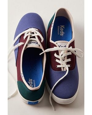 Keds Champion Canvas Lace-Up Sneakers - Blue