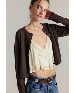 Free People Nocturnal Solid Cardi - Black