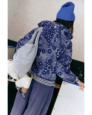 Fp Movement Mountain High Printed Half-Zip Fleece - Blue