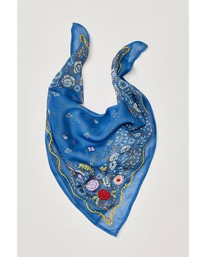 Chan Luu Ivy Printed Bandana - Blue