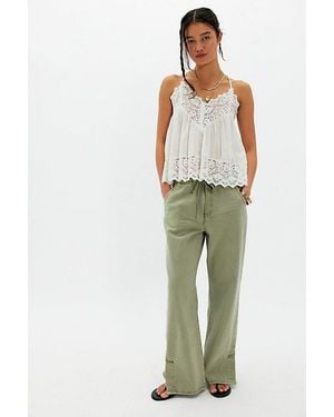 One Teaspoon Roadhouse Wide-Leg Drawstring Jeans - Green