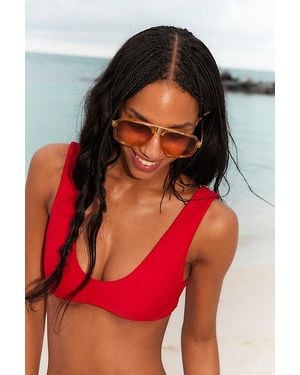Toast Scoop Bikini Top - Red