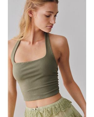 Intimately By Free People Round Two Pique Low-Back Tank Top By - Green
