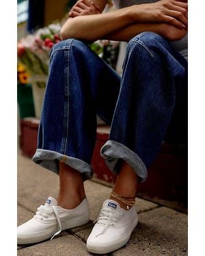 Keds Champion Gender-Neutral Canvas Lace-Up Trainers - Blue