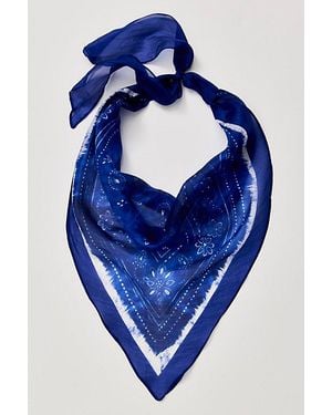 Free People Bridgette Silk Hair Scarf - Blue