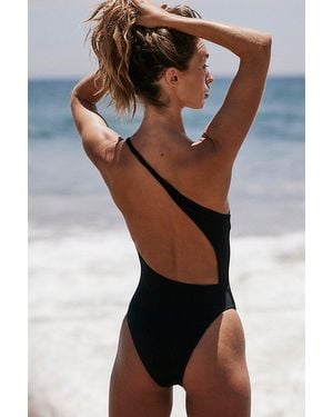 Ziah Leme Asymmetric One-piece Swimsuit - Black