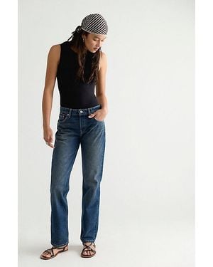 EB DENIM Ariel Mid-Rise Wedgie Jeans - Blue