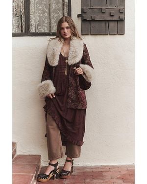 Intimately By Free People Voile And Lace Midi Slip Dress By - Red