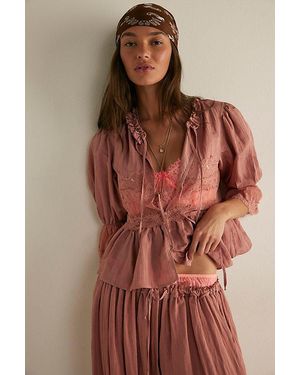 Intimately By Free People Forever Young Bed Jacket Top By - Brown