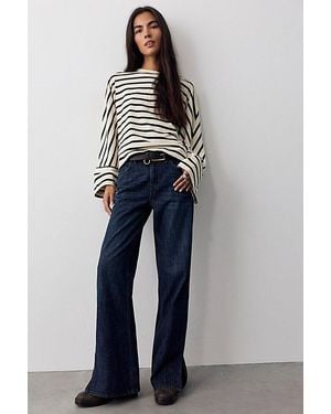 Free People We The Free Encore High-Rise Flare Jeans - Blue