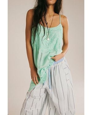 Free People Sweet Heirloom Mini Slip Dress - Green