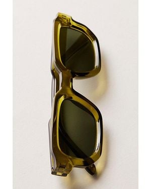 Free People Two Of Us Retro Rectangle Sunglasses - Green
