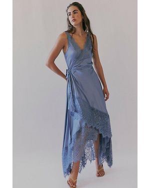 Nigel Preston Soho Wrap Midi Dress - Blue