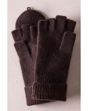 Free People Cashmere Convertible Mittens - Brown