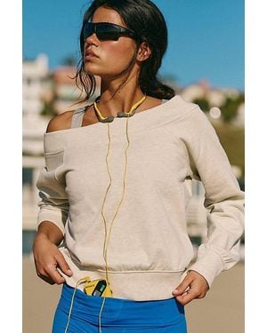 Fp Movement For The Win Off-The-Shoulder Sweatshirt - Blue