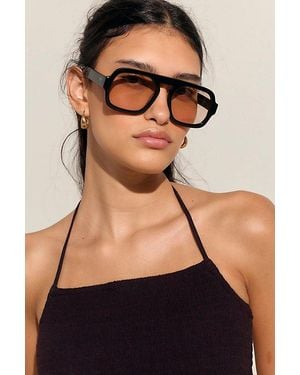 Elisa Johnson Jane Aviator Sunglasses - White