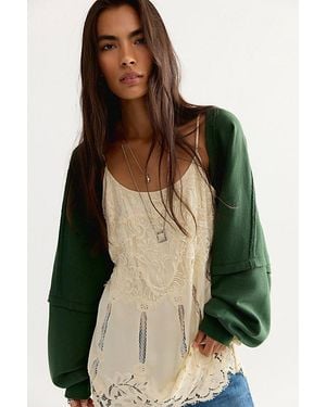 Free People Shrug It Off Sweatshirt - Green